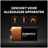 Duracell Plus-9V B1 9 V / Pp3 Battery Alkali-Manganese 9 V 1 Pc(S)